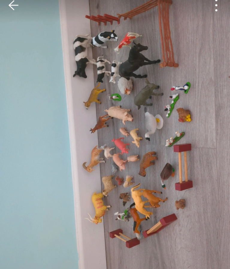 Plastic farm and zoo animals 