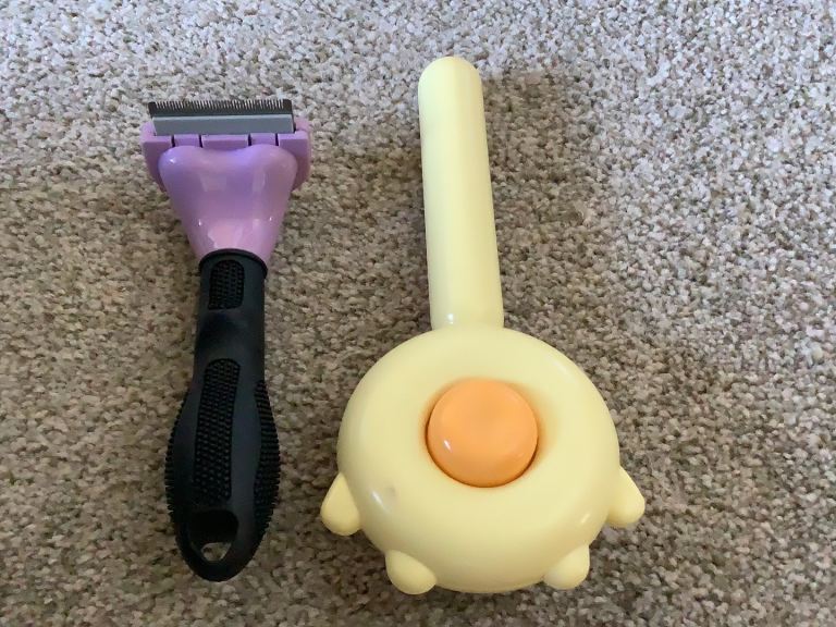 Cat brush and furminator 