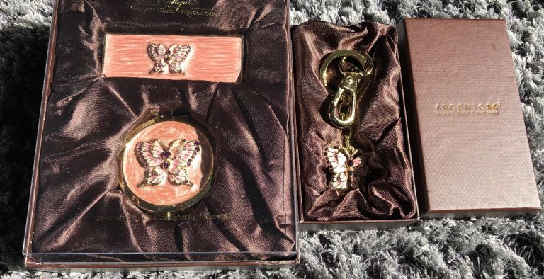 Swarovski crystal enamel 3 piece Handbag set 