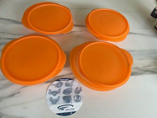 4 Tupperware "Mini-Max" bowls