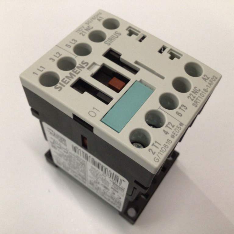 Siemens Contactor 3RT1016-1AF02, 110V Coil, 3NO Contacts + 1NC Aux, New, Boxed. ML Furnaces Spares