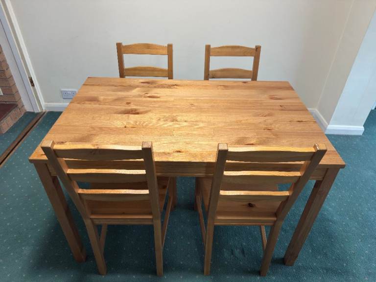 DINING TABLE AND 4 CHAIRS