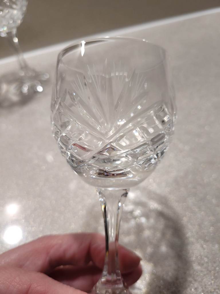 Edinburgh crystal sherry glasses x6
