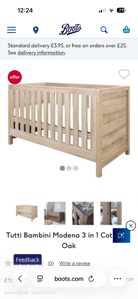 2 cots that turn into beds for sale