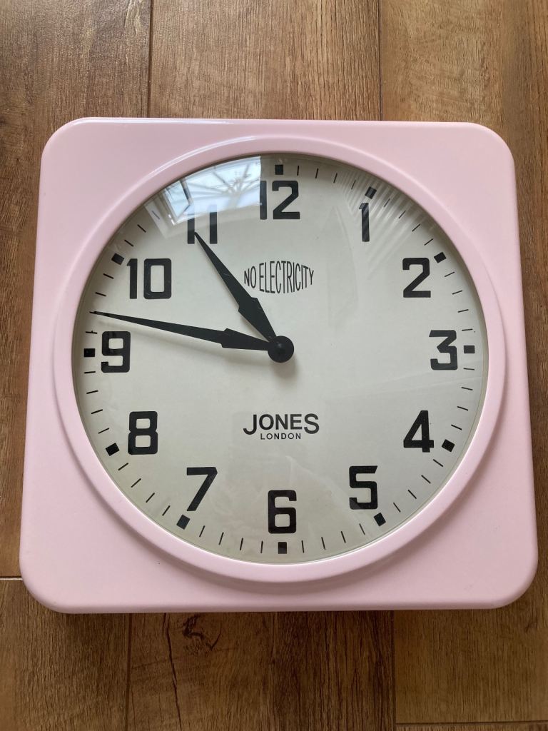 Pink Jones London Wall Clock