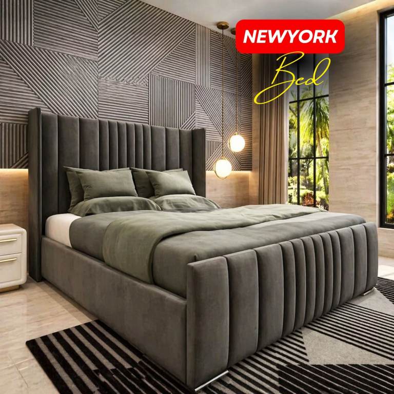 ottoman bed frame Plush velvet upholster Storage and mattress are optional Free cash on delivery 