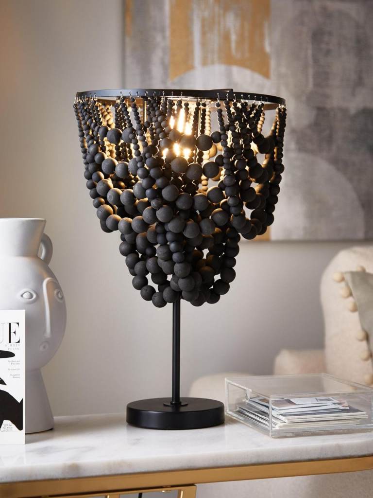 image for Miller Wooden Table Lamp Depth: 25 CM Height: 40 CM