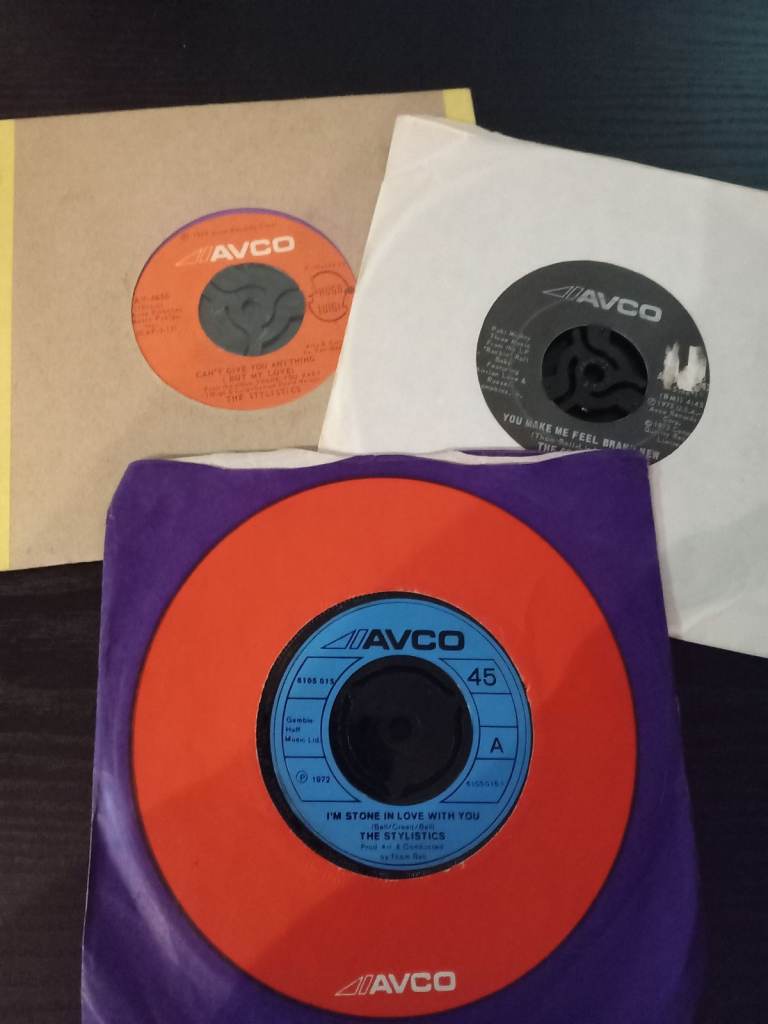 3x vinyl singles from The Stylistics - great condition