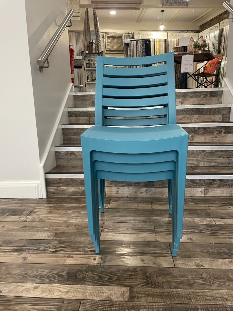 Stackable Outdoor Chairs – Various Colours, Good Condition