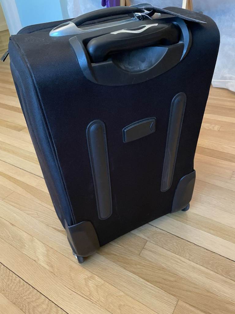 Revelation black wheeled 60L semi-soft hand luggage