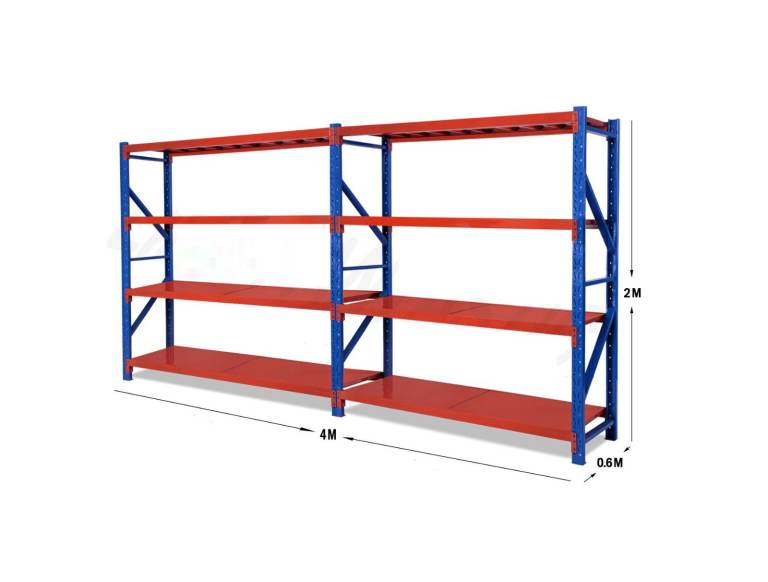 4 Tier Longspan Shelving Bays Heavy Duty Racking For Garages Workshops ...