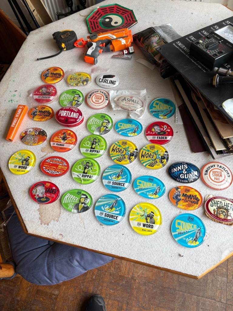 Job Lot of Approximately 30 Assorted Beer Pump Badges – £45