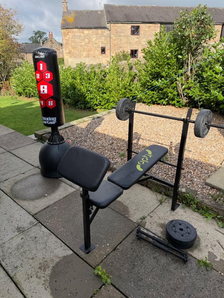 Opti Weight Bench with Barbell and Weights – As Good As New