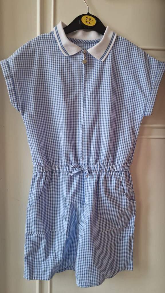 BN never worn girls school blue playsuit age 7-8 years
