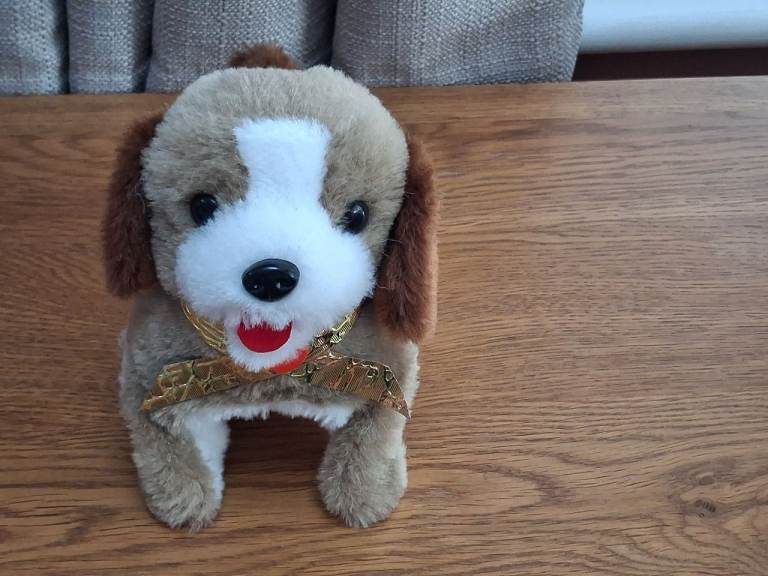 Cute Stuffed Puppy Dog Toy – Good Condition