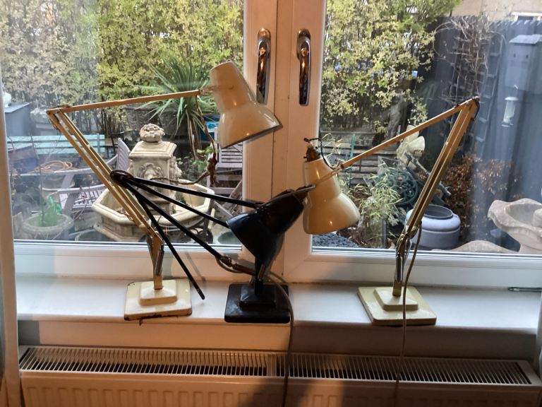ANTIQUE HERBERT/TERRY ANGLEPOISE LAMPS ALL 3 FOR £220