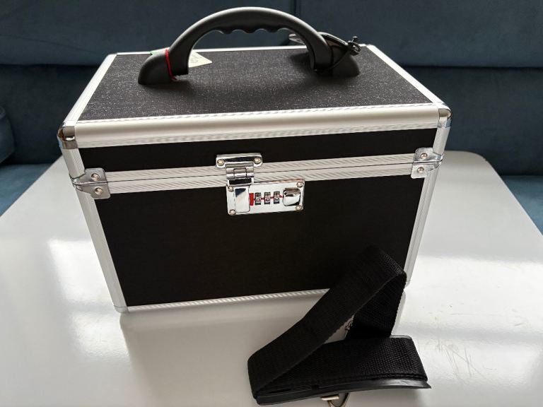 Constellation Black Aluminium Beauty Case with Strap