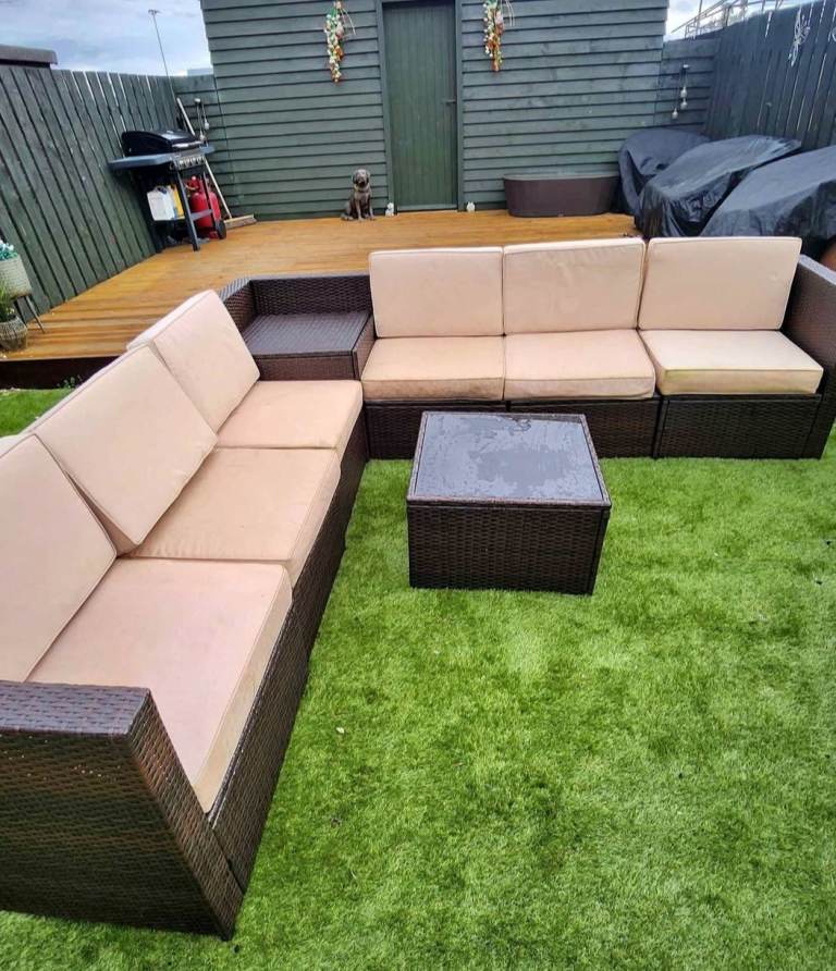 Garden rattan furniture