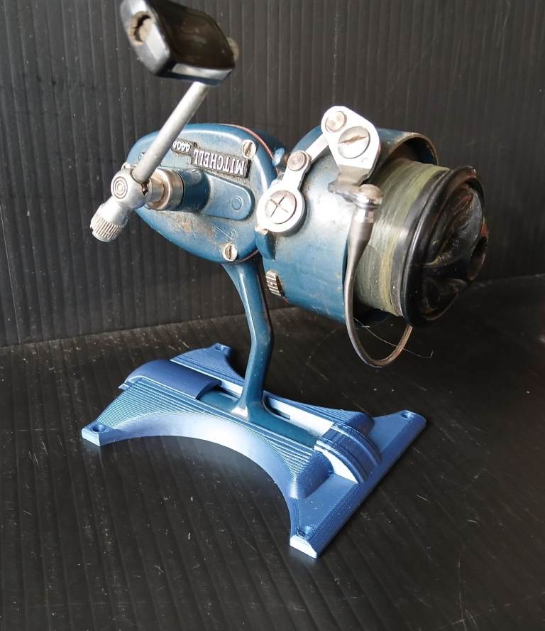 Fishing Reel Display/Storage Holder 3D Printed Brand New Light Blue 