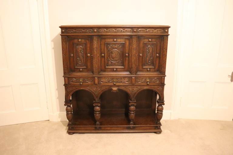 Antique Oak Livery Cupboard Dresser