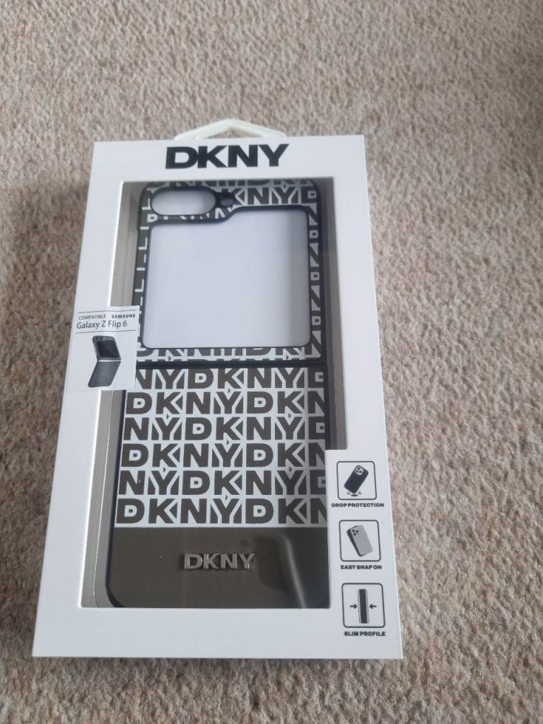 DKNY Samsung Galaxy Z Flip 6 Case - Black/White, New