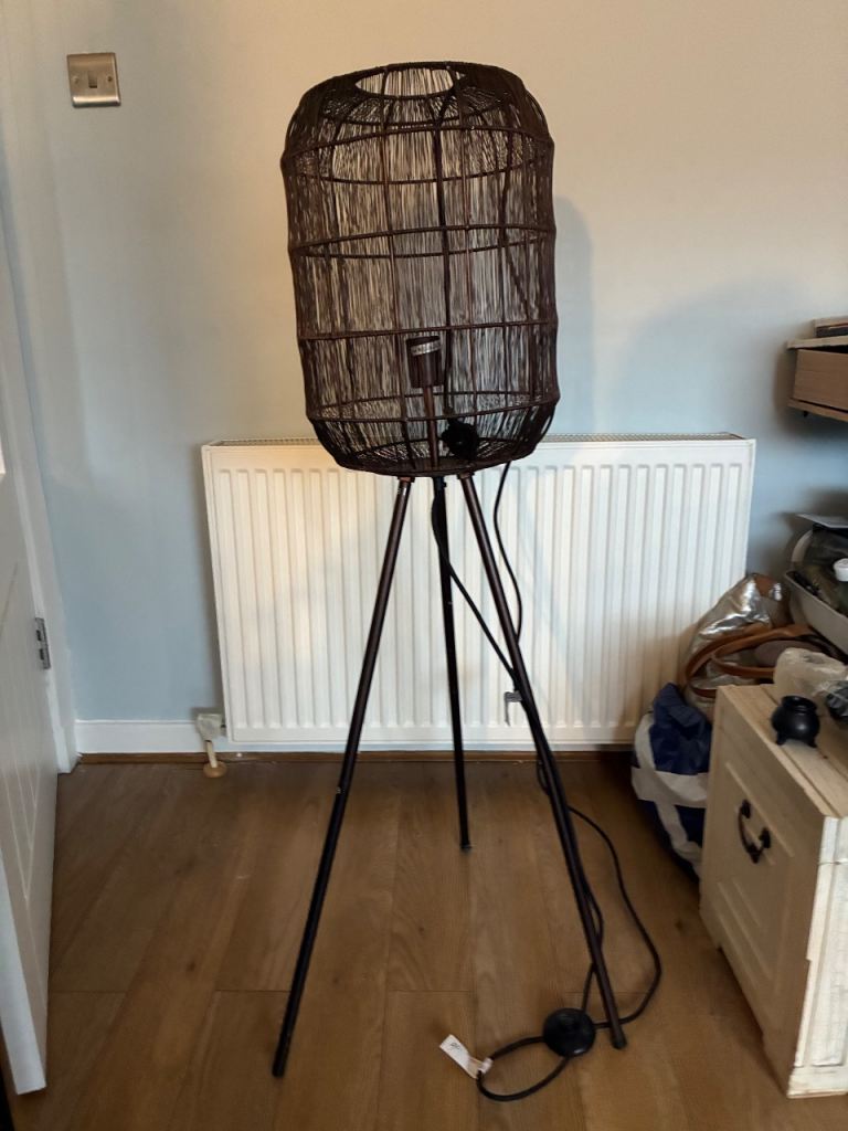Bird cage floor lamp