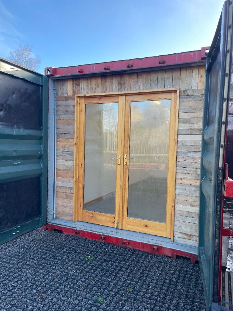 Shipping container studio to rent at Railway Gardens, Splott