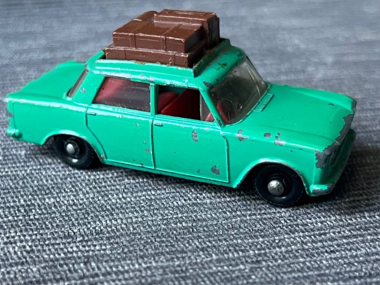 Vintage Matchbox Lesney No. 56 Fiat 1500 Green - With Luggage Rack