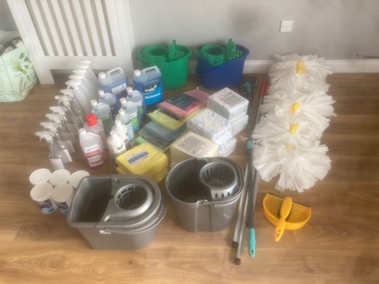 Large Cleaning Supplies Bundle for domestic use