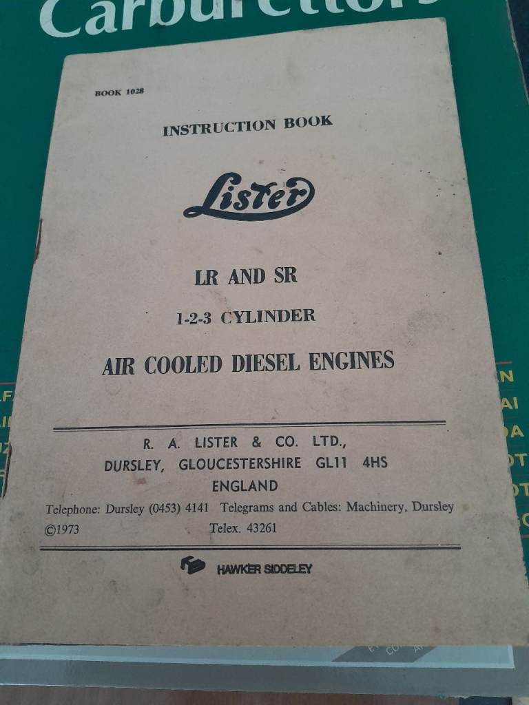 Lister LR and SR Air Cooled Diesel Engines Instruction Book