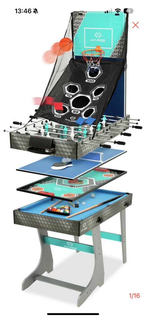 HY-Pro 8 in 1 folding Multi Games Table