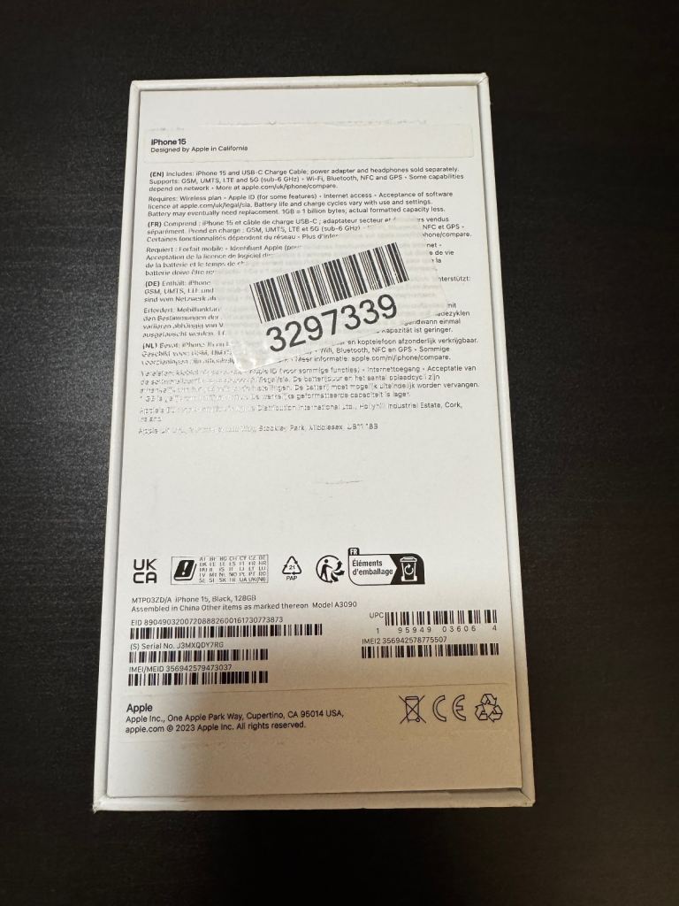 Iphone 15 black 1258gb