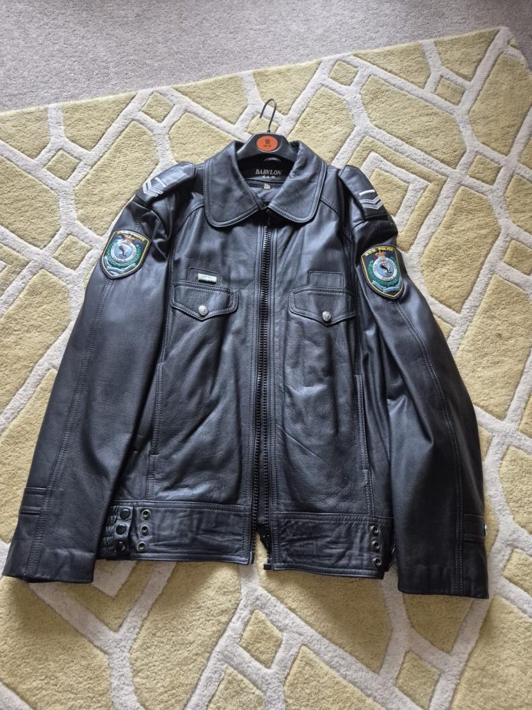 Men’s genuine N.S.W Australian leather police jacket