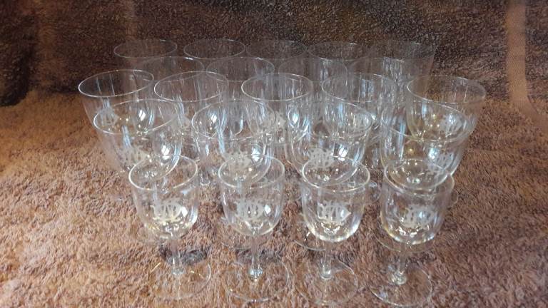 Set of Antique Victorian Crystal Glasses