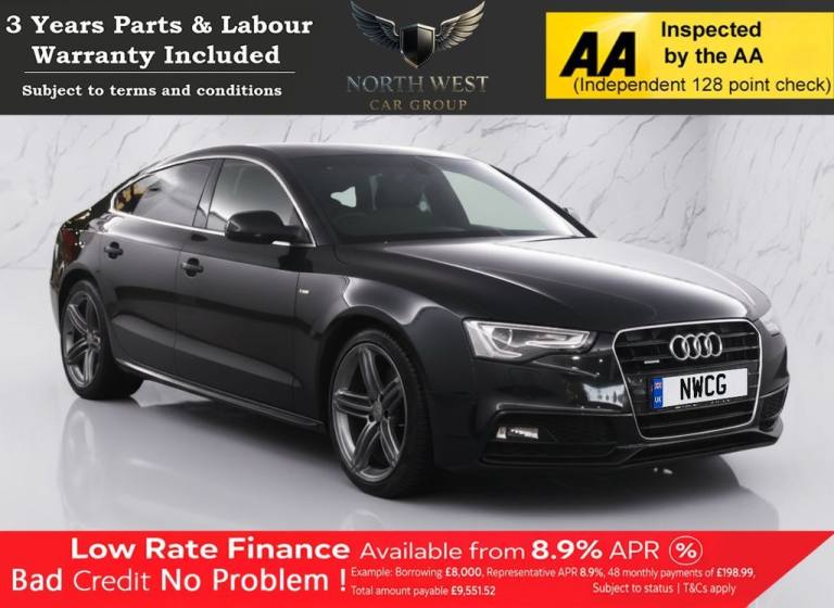 2013 Audi A5 2.0T FSI 225 Quattro S Line 5dr S Tronic [5 Seat] HATCHBACK PETROL Automatic