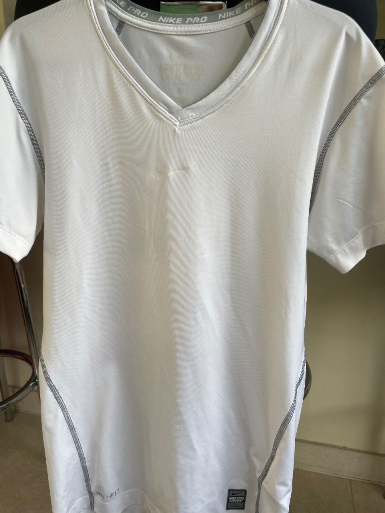 Nike Pro Combat Dry Fit V Neck T Shirt - Size L