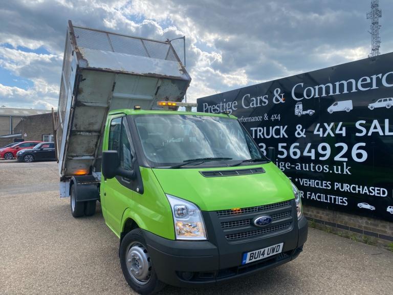 2014 Ford Transit T350 2.2 TDCI 125PS MK7 MWB L2 CAGED TIPPER DROPSIDE TIPPING BODY 87K 1 OWN Tip...