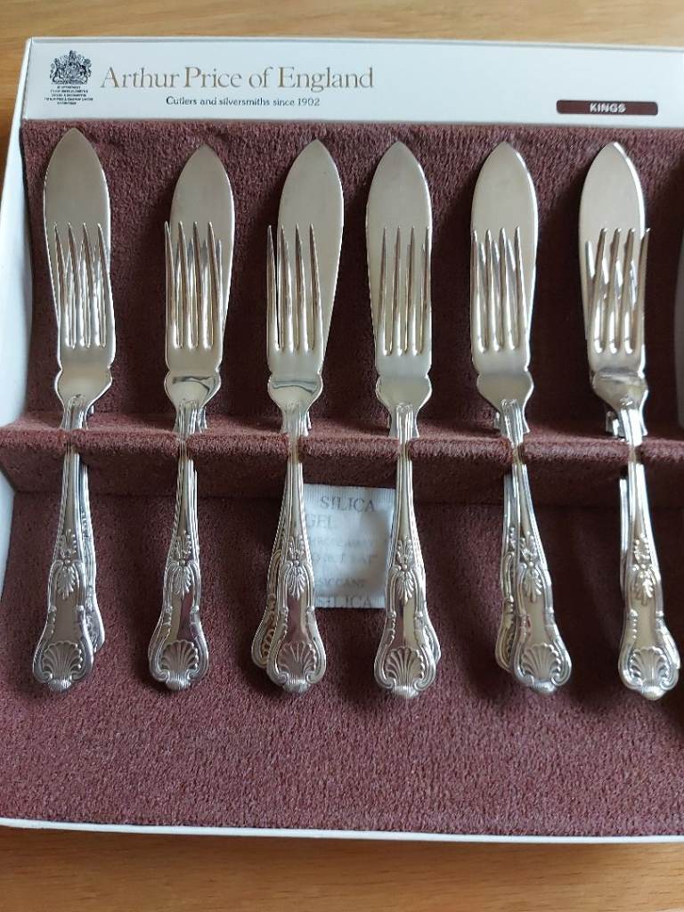 Silver plated fish Knives and forks