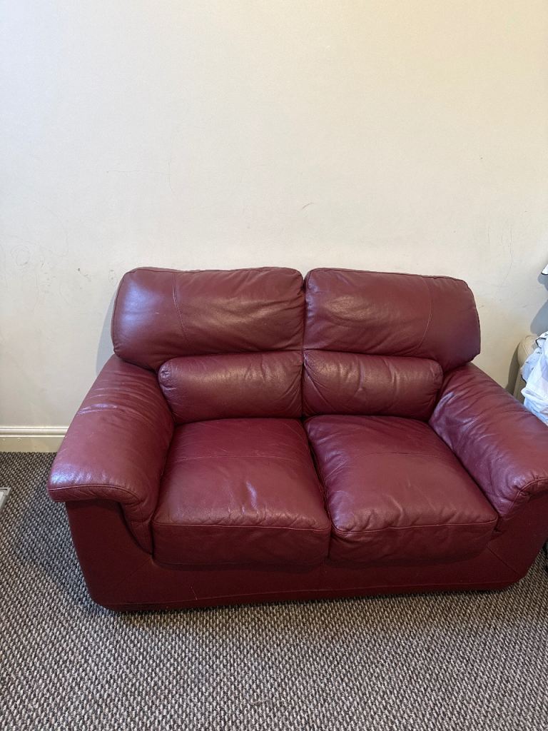 Burgundy sofa 