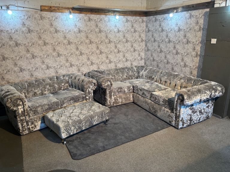 Barker & Stonehouse Marble Chesterfield Corner Sofa + 2 Seater