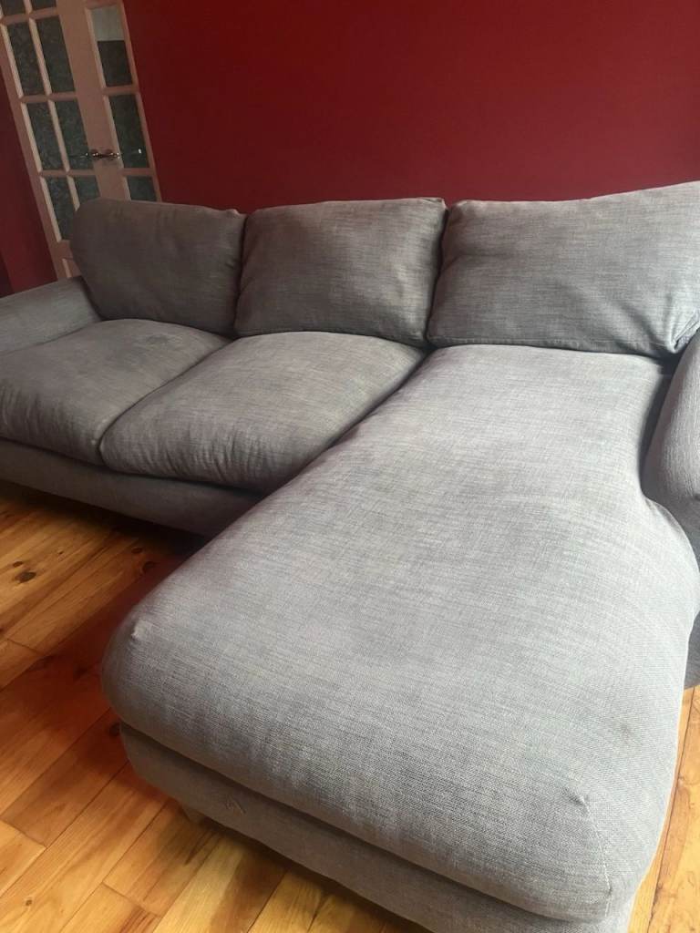 NEXT GREY FABRIC CORNER SOFA - MUST GO TODAY TODAY - CHEAP DELIVERY - £225