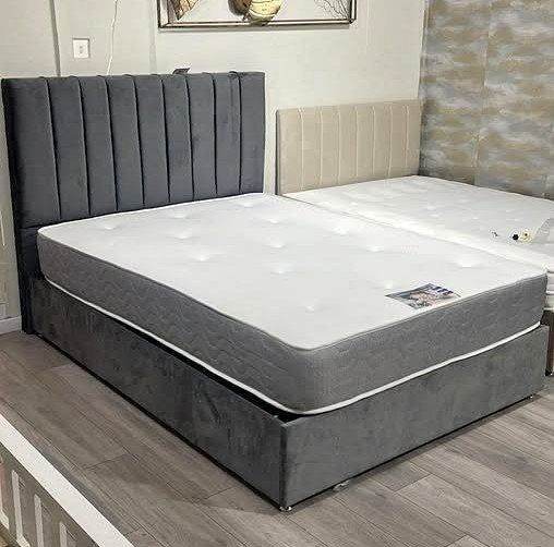 Stunning DIVAN 4FT Small Double Divan Bed Base Set >> Mattress + Storage >> Limited Offer 20% Off >>