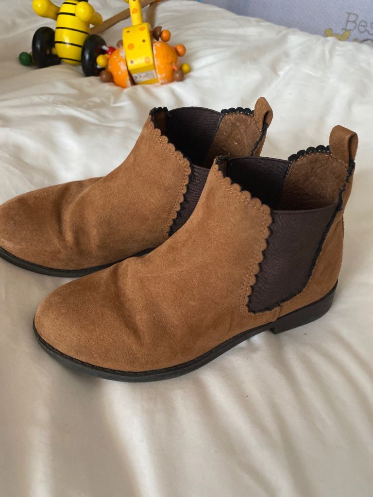 Brown Suede Chelsea Boots - UK Size 11, Good Condition