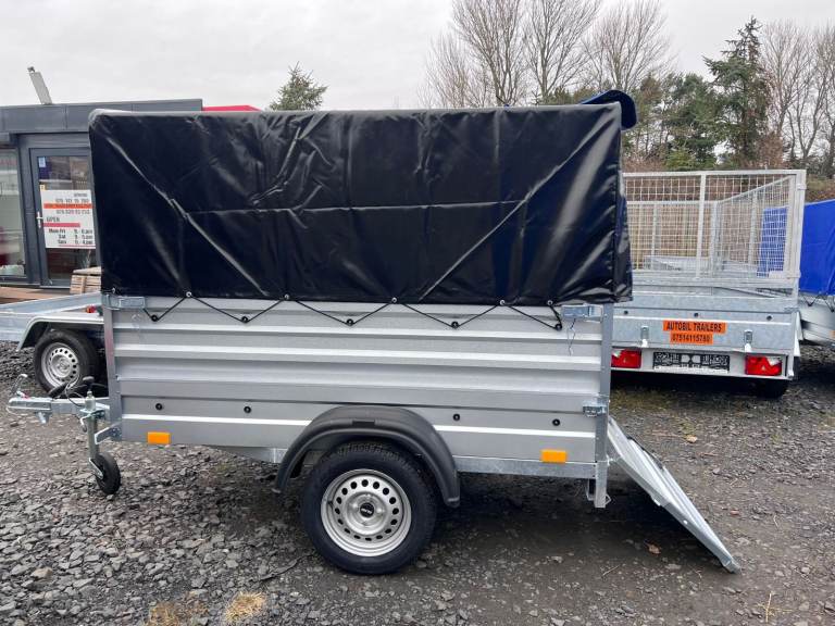 BRAND NEW 6ft x 4ft DOUBLE BOARDSIDE 80CM FRAME AND COVER TRAILER 750KG