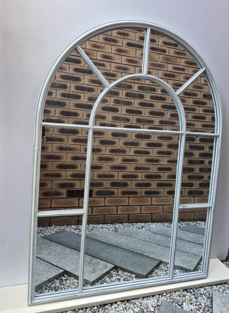 Arch Mirror Antique Grey Outdoor RRP £119 New in Box 