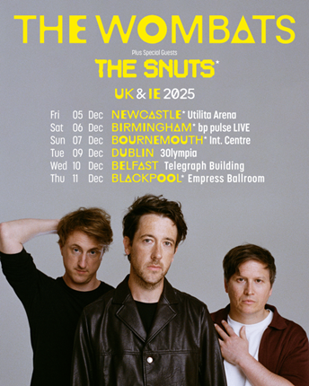 2 Tickets Wombats @ Telegraph Building 10/12/25