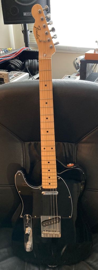 Left handed Fender Japan Telecaster Electric Guitar - Black