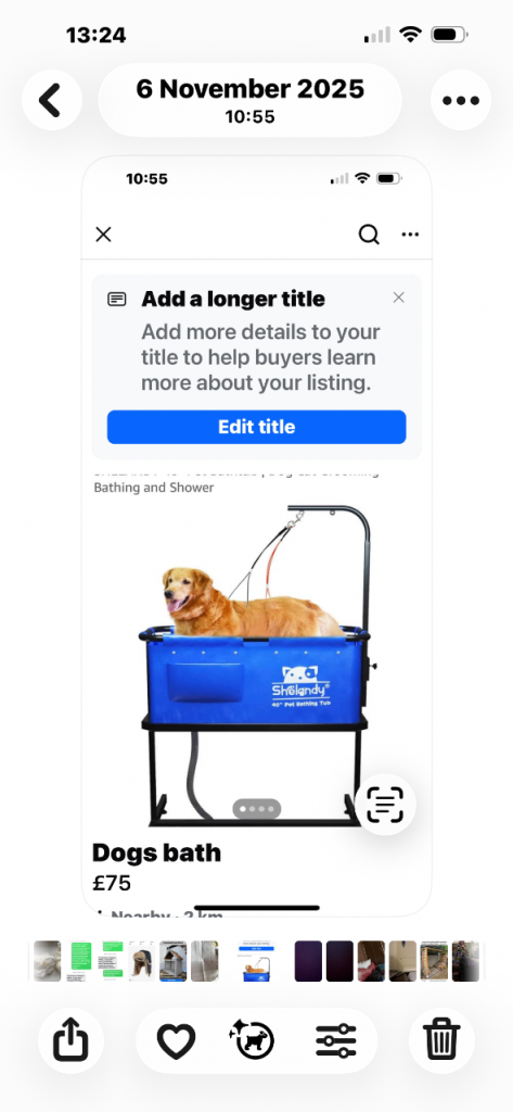 Pet Bathing Tub 40” for home grooming