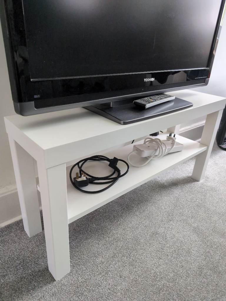 White ikea TV stand 
