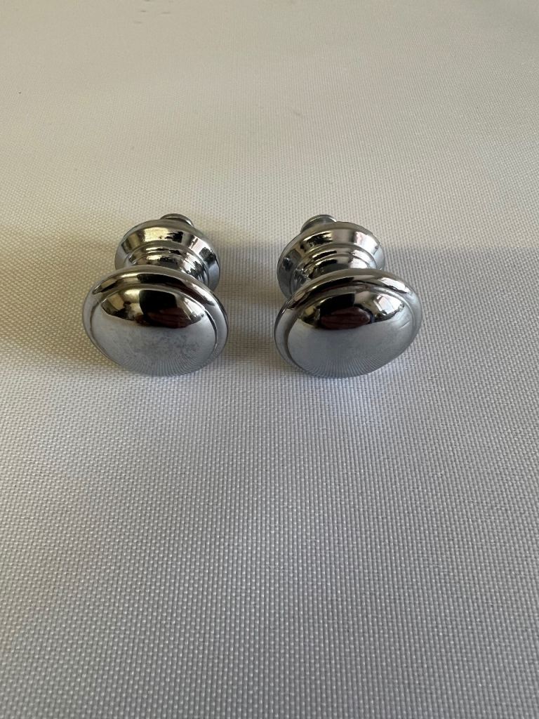 Pair of 2 Stainless Steel Knobs As Good As New